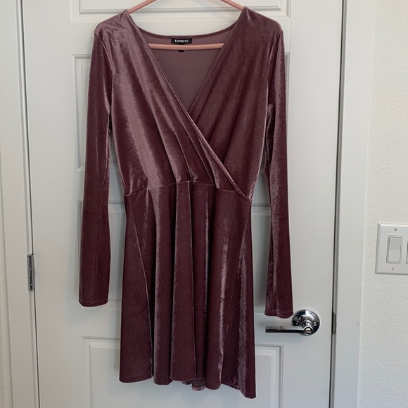 Express Dresses & Skirts - Express Velvet Long Sleeve Dress